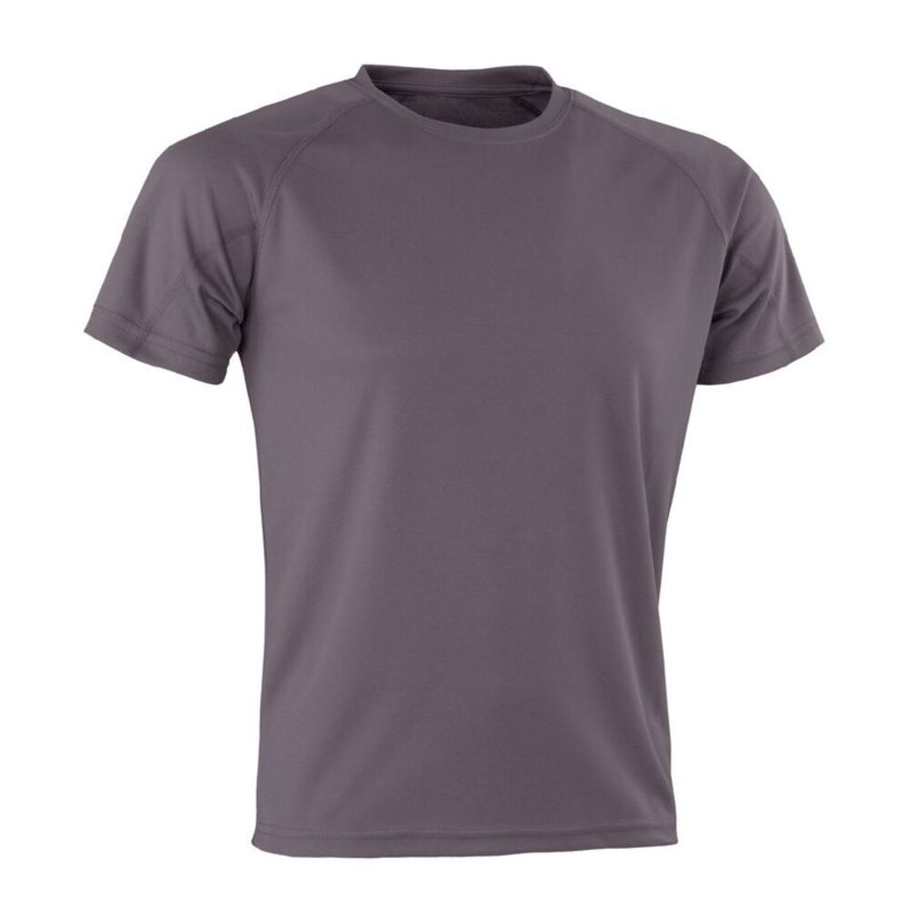 Spiro Adults Unisex Impact Aircool Tee / Gray